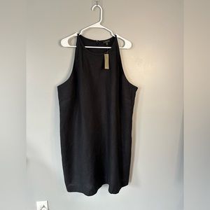 J. Crew Maxine high-neck shift dress in linen Size 3X Womens Black